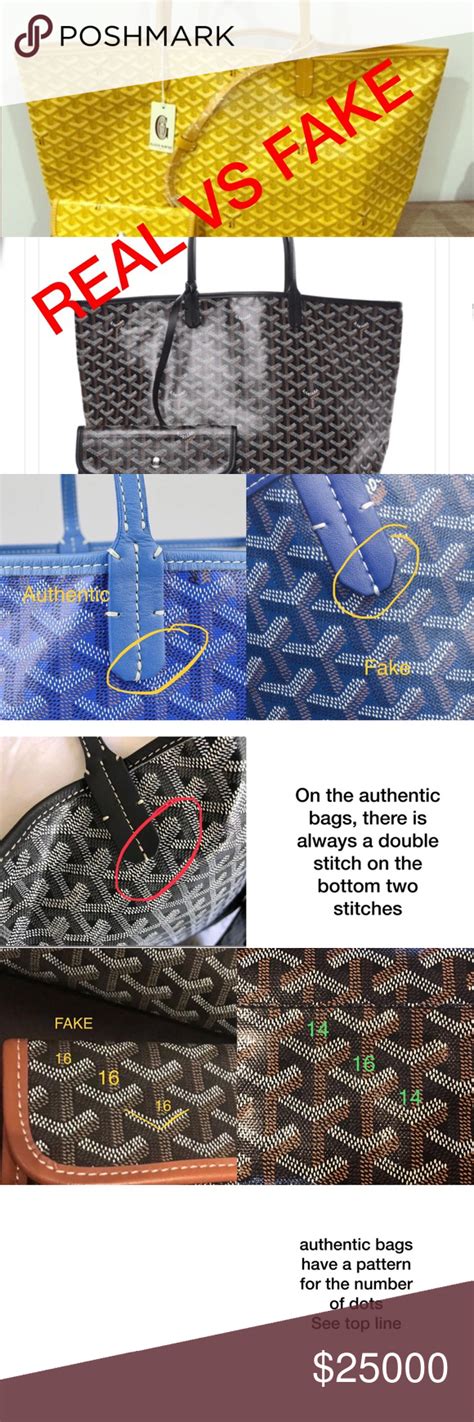 real vs fake goyard tote|how to authenticate goyard.